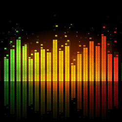 Colored audio equalizer waves Royalty Free Vector Image