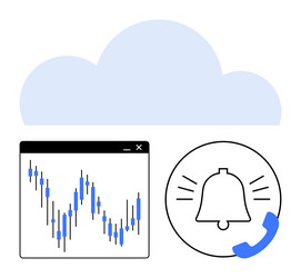 financial data analytics with cloud integration vector image
