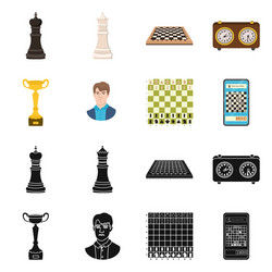 isolated object checkmate and thin symbol set vector image