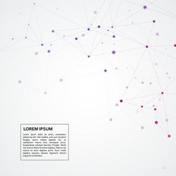 polygonal background with connect dots and lines vector image