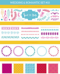 wedding vintage elements big collection vector