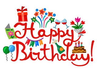 Birthday Celebration Card Vector Image