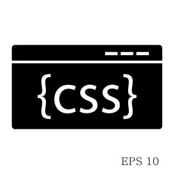 Css code icon isolated on white background vector