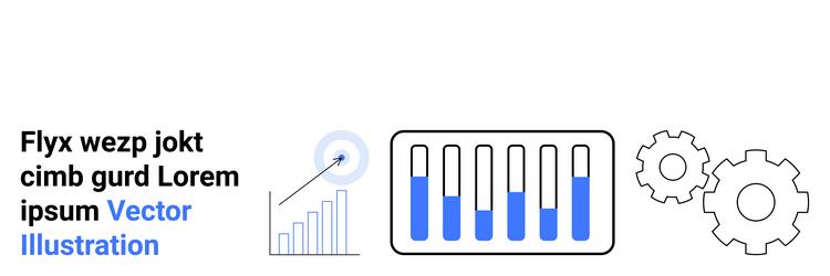 data analytics with bar chart line graph vector image
