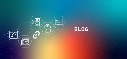 blog website article content gradient web header vector image