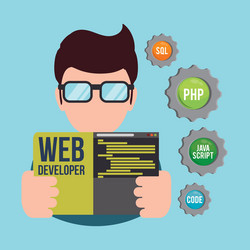 developer web responsive design vector image