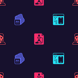 Set software processor flowchart and hacker vector