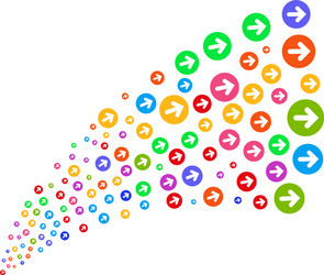 source stream of rounded arrow vector image