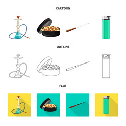 isolated object of refuse and stop icon vector image
