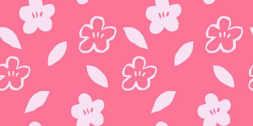 seamless pattern with hand drawn flower vector