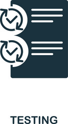 testing icon monochrome style design from vector image