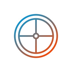 abstract circular icon with gradient color design vector image