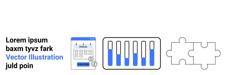 abstract data presentation with calendar graphs vector image