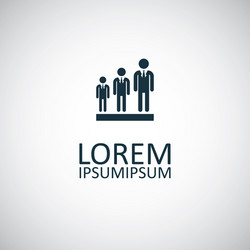 Businessman group icon for web and ui on white vector