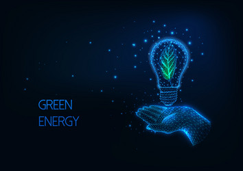 Futuristic green renewable energy concept vector