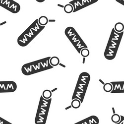 global search icon in flat style website address vector image