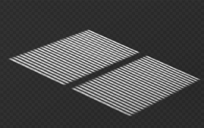 light effect shadow overlay from blind isolated vector image