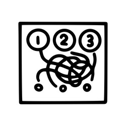 Path puzzle line doodle simple icon vector