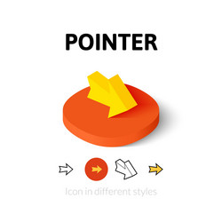 pointer icon in different style vector