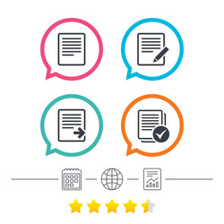 document icons download file and checkbox vector image