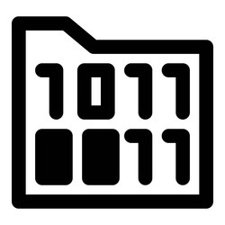 encrypted folder a code information for security vector image