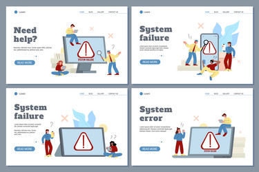 operating system error and software failure vector image