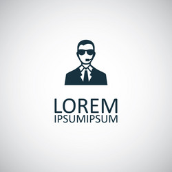 Security man icon for web and ui on white vector