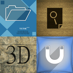 set of abstract backgrounds with different web vector image