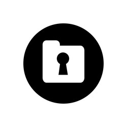 secret folder logo icon design and keyhole vector