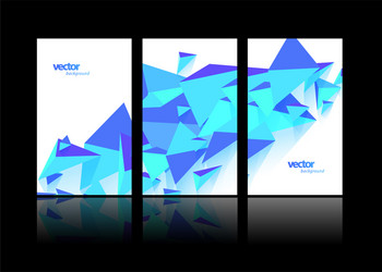 Set of 3 banner design templates with abstract vector