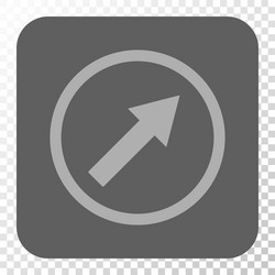 up-right rounded arrow square button vector image