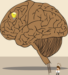 brain labyrinth to secret idea vector