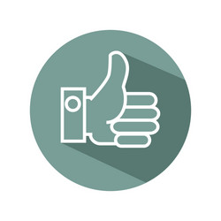 Hand like symbol flat icon Royalty Free Vector Image