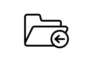 Move to folder icon suitable for web site design vector