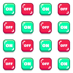 big set buttons for games and app wooden game ui vector image