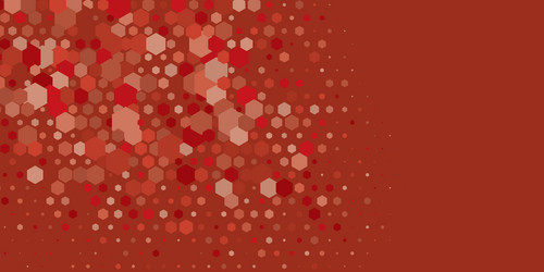Geometric multi size hexagon with color vector