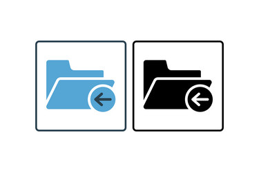 Move to folder icon suitable for web site design vector