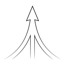 path to the goal is an arrow a pointer with three vector image