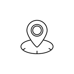pointer icon location sign navigation on isolated vector image