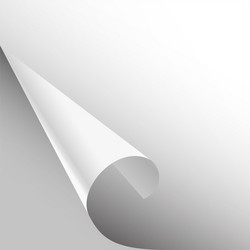 3d style empty paper fold document template design vector image
