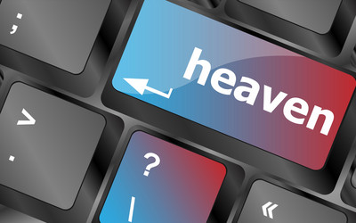 Heaven button on the keyboard keys vector