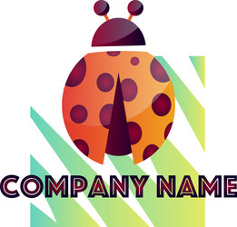 Ladybug modern logo design on a white background vector