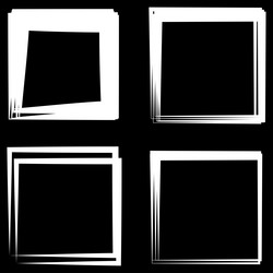Random square contour frame border element vector