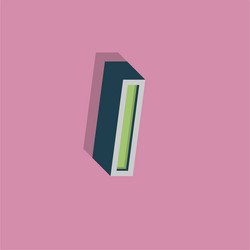 retro 3d character from a fontset vector image
