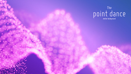abstract violet particle wave points array vector image