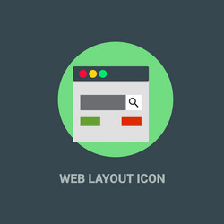 web layout icon with creative design vector image