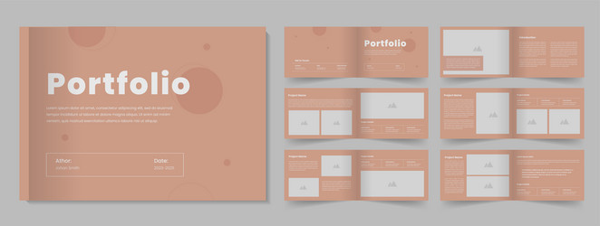 Landscape architecture portfolio layout design Vector Image