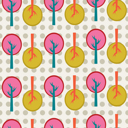 Seamless pattern with trees vector