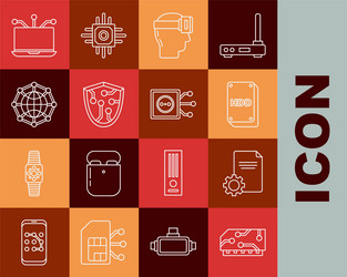 set line ram random access memory file document vector image