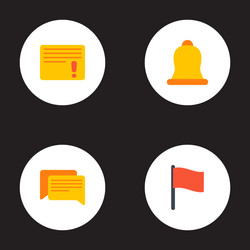 set task manager icons flat style symbols vector image